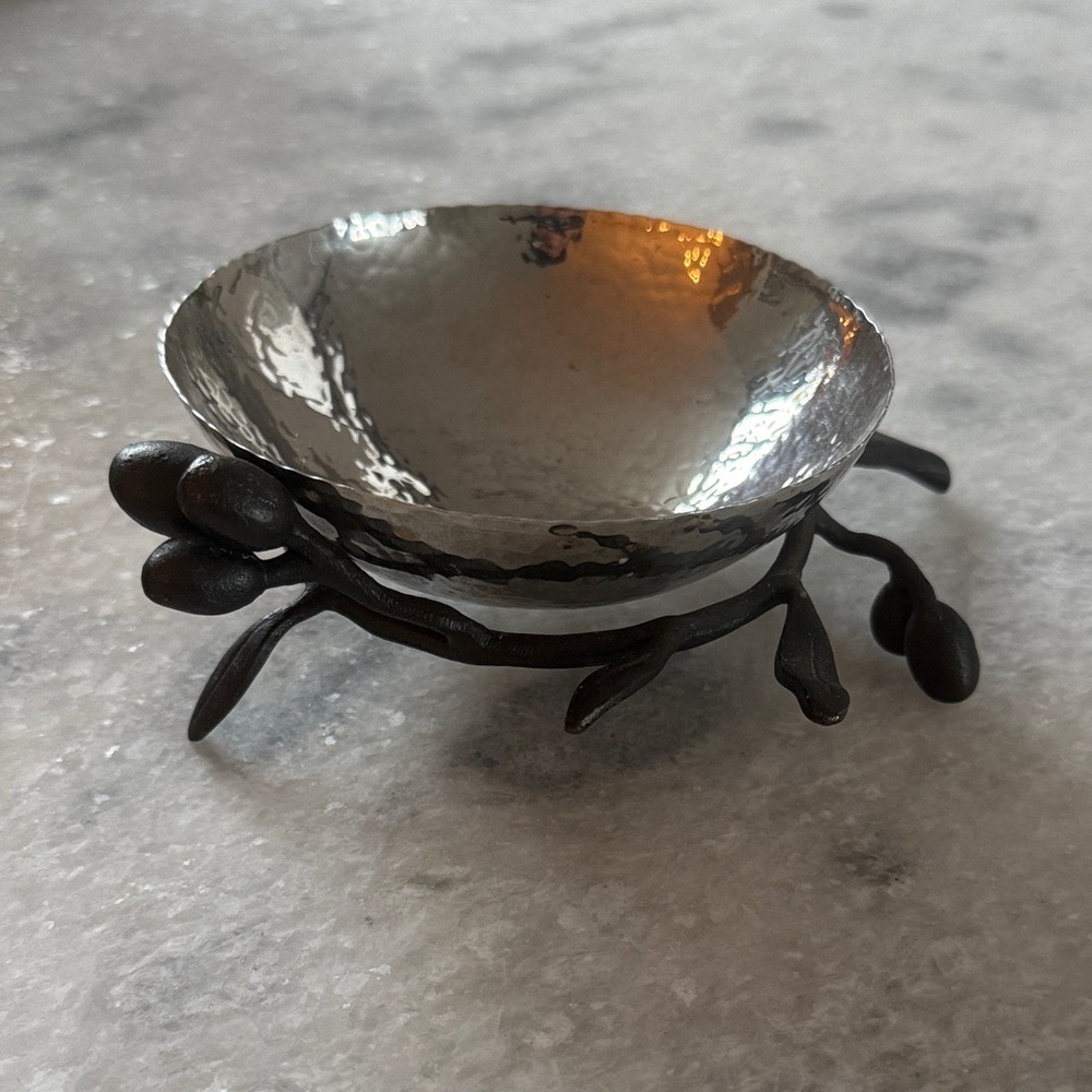 Michael Aram Silver and Black Decorative Bowl